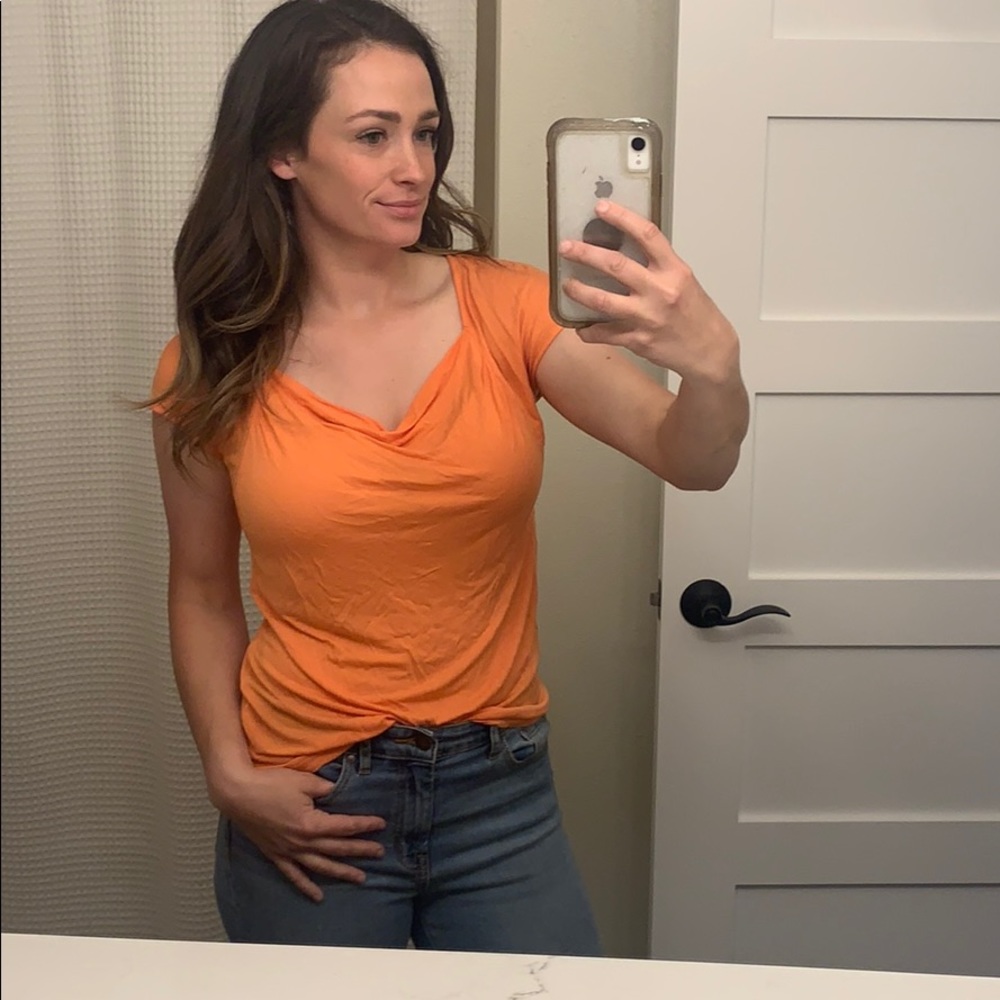 Womens light Orange shirt Trouve small